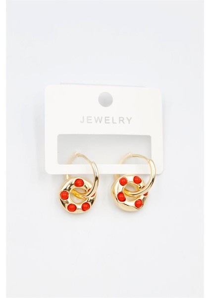 Halka Küpe - Kırmızı