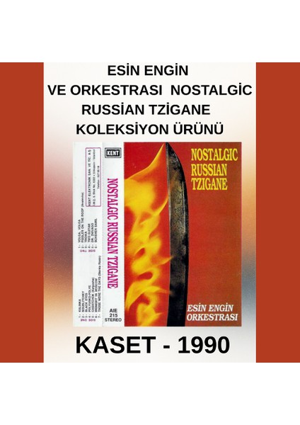 Esin Engin ve Orkestrası – Nostalgic Russian Tzigane – Kaset – 1990 – Koleksiyon Ürünü