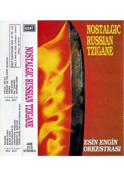 Esin Engin ve Orkestrası – Nostalgic Russian Tzigane – Kaset – 1990 – Koleksiyon Ürünü