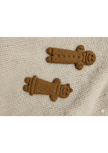 Ginger Duo – El Yapımı Gingerbread Çift Figürlü Yılbaşı Temalı Polimer Kil Küpe | 5 cm fırsatları