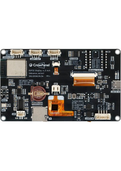 Crowpanel Advance 4.3-Inch Hmı ESP32-S3 Aı Destekli Programlanabilir Çerçevesiz Dokunmatik Ekran modelleri