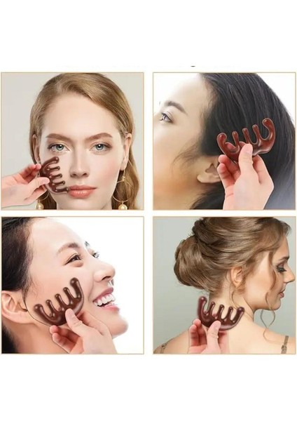 Ahşap Sandal Ağacı Gugu Masaj Yüz Masaj Gua Sha Saç Tarağı Model 11 modelleri