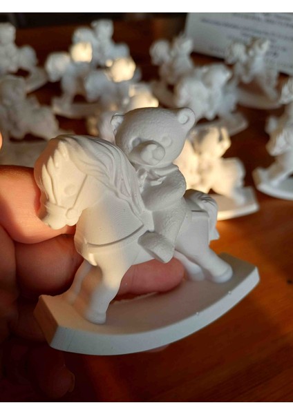 Sallanan At Ayıcıklı Taş Boyama, 15 adet Okul Öncesi Boyama Etkinliği, Doğum Gunu Hediyesi, Beton Taş Boyama fiyatları