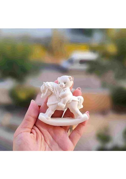 Sallanan At Ayıcıklı Taş Boyama, 15 adet Okul Öncesi Boyama Etkinliği, Doğum Gunu Hediyesi, Beton Taş Boyama fırsatları