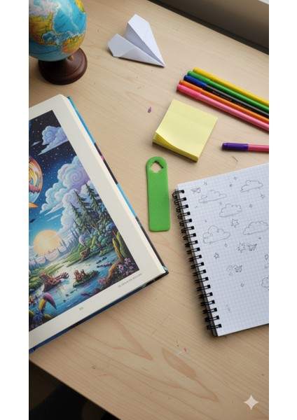 Özel Seri Yeşil Simli Kitap Ayracı El Yapımı Yılbaşı Ağacı Motifli | Kitap Severler Için Şık Hediye fiyatları