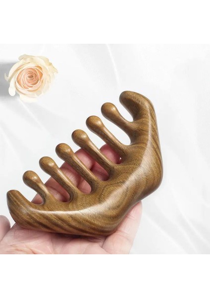 Ahşap Sandal Ağacı Gugu Masaj Yüz Masaj Gua Sha Saç Tarağı Model 13 fırsatları