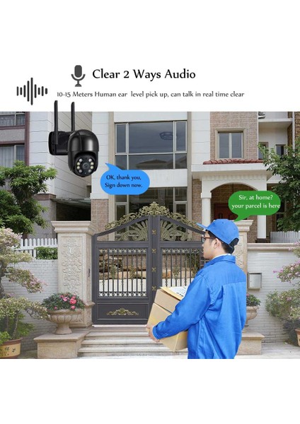 A8 8mp Ptz Wifi Güvenlik Kamerası – Döner / Tilt, Gece Görüşlü (Beyaz Renk) modelleri