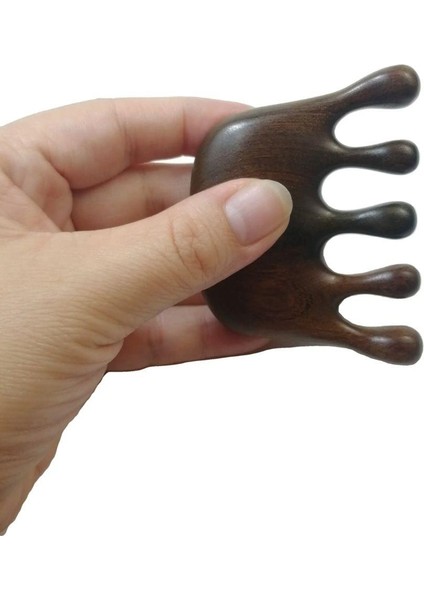 Ahşap Sandal Ağacı Gugu Masaj Yüz Masaj Gua Sha Saç Tarağı Model 12