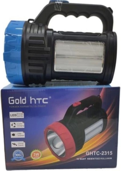 Kullanımı Kolay Şarj Edilebilir 3 Watt LED GHTC-2315 El Feneri ( Lisinya )