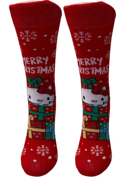 Al Bi 90Lık Çok Renkli Unisex Noel - Christmas - Yılbaşı Temalı 3'lü Çorap Seti Mickey mouse Mini Mouse Bugs Bunny indirimleri