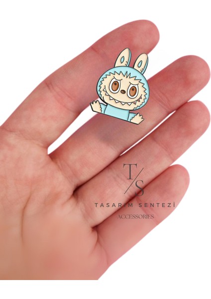 Rozet Metal Broş Labubu Mavi Oyuncak Bebek Yaka Çanta Kıyafet Şapka Aksesuar fırsatları