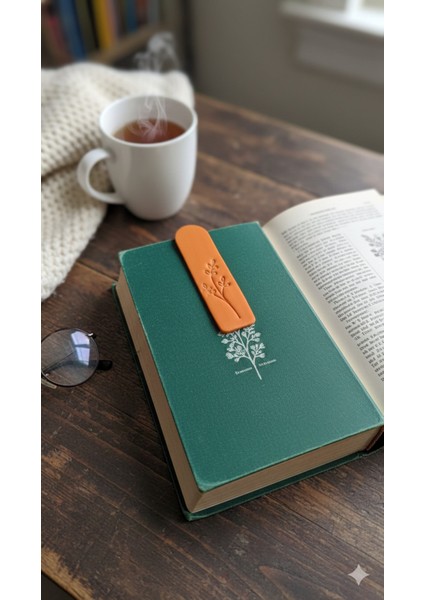 Özel Seri Polimer Kil Kitap Ayracı | El Yapımı Dal Motifli | Kitap Severler Için Minimalist Hediye fiyatları