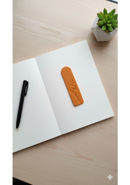 Özel Seri Polimer Kil Kitap Ayracı | El Yapımı Dal Motifli | Kitap Severler Için Minimalist Hediye fırsatları