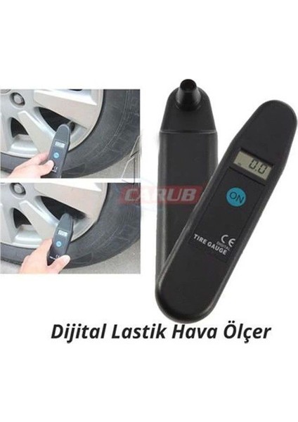Carub Dijital Araba Lastik Hava Basınç Göstergeli Ölçer Alet ( Lisinya )