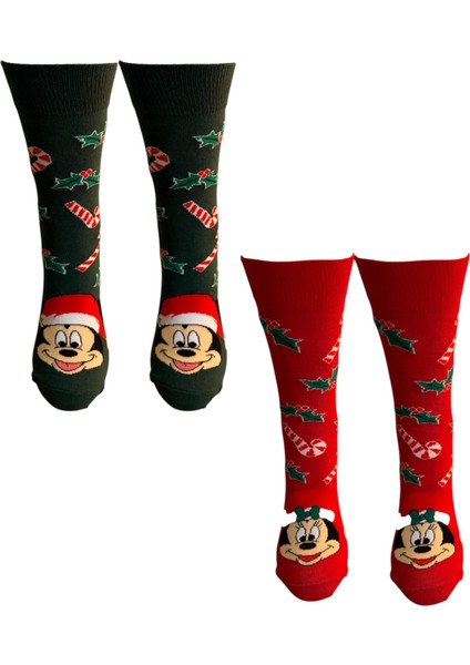 Al Bi 90Lık 2'li Set Mickey Mouse ve Mini Mouse Pamuklu Çorap fiyatları