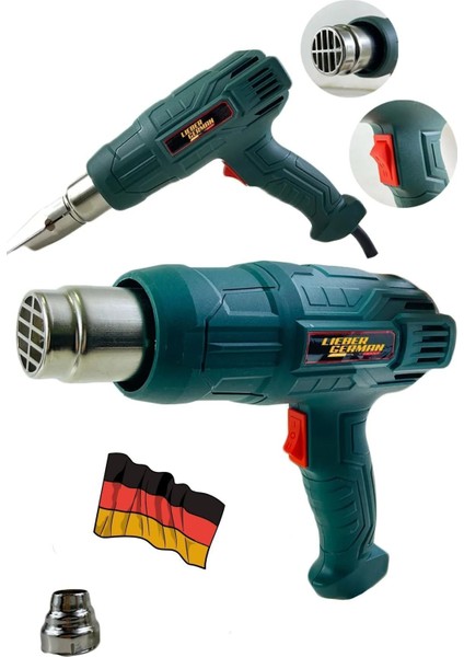 Yüksek Güçli 2400W Darbeye Dayanıklı Bakır Sargılı Sıcak Hava Tabancası fiyatları