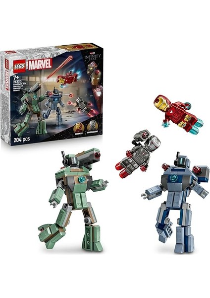 ǀ Marvel Iron Man ve War Machine, Hammer Insansız Hava Araçlarına Karşı 76320-7 Yaş ve Üzeri Süper Kah... + 1 LEGO Set