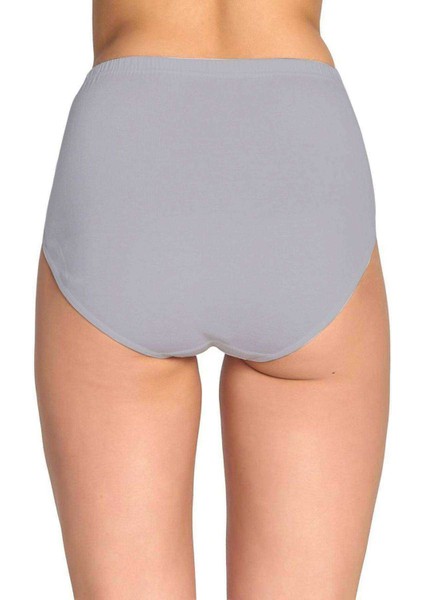 4 Adet Tutku Kadın Yüksek Bel Bato Kalın Lastik Külot Gri modelleri