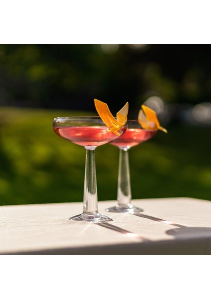 Big Top 2'li Kristal Kokteyl ve Şampanya Kadehi Seti 235 cc - Özel Tasarım Coupe Kadeh (67306)