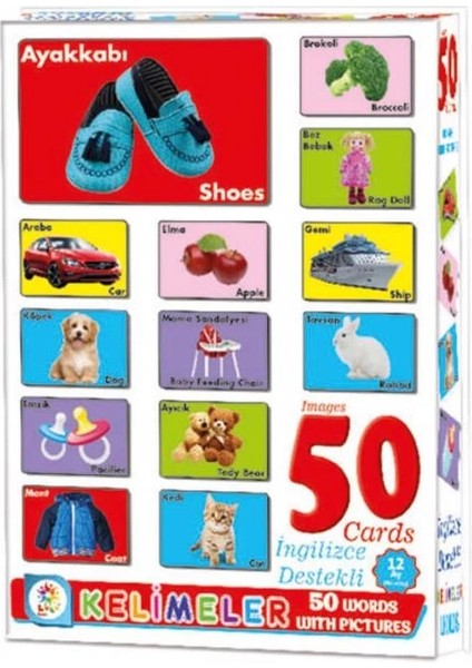 Çocuk LC7179 Laço, Resimli 50 Kelime - Ingilizce Destekli / +12 Ay