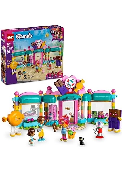 Friends Heartlake City Şekerci Dükkanı 42649-6 Yaş ve Üzeri Kız ve Erkek Çocukları Için Mini Bebek Içe... + 2 LEGO Set