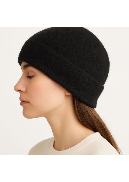 Kadın Siyah Yumuşak Doku Kışlık Bere fiyatları