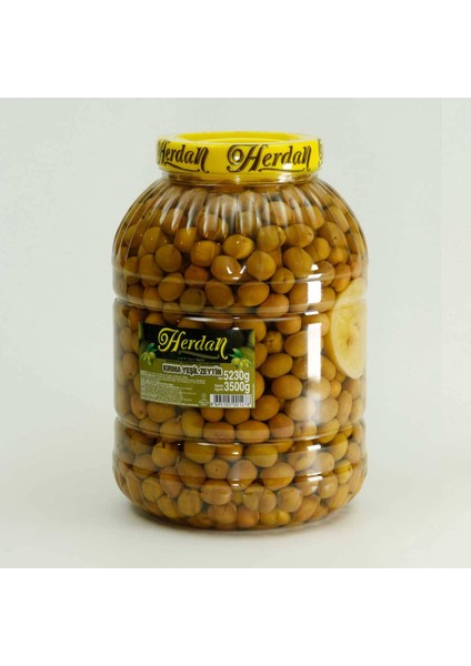 Kırma Yeşil Zeytin 5 Lt Pet Kavanoz (Net 3,5 Kg)