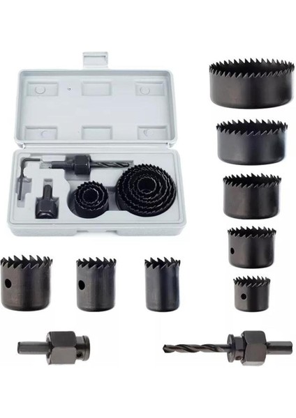 11 Parça Ahşap ve Demir Delme Testere Seti 19-64 mm