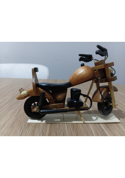 Vintage Retro Dekoratif Ahşap Motorsiklet 20 cm fırsatları