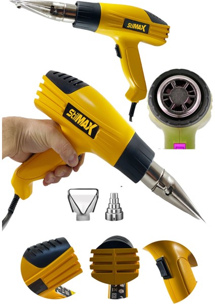 Yüksek Güçlü 4200W Çift Kademeli Sıcak Hava Tabancası 900°C