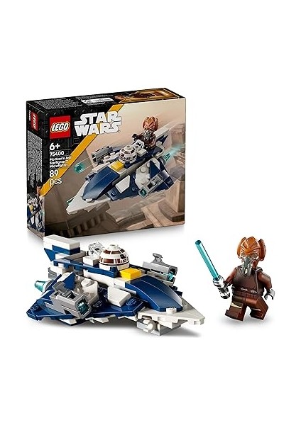 Star Wars: Klon Savaşları Plo Koon'un Jedi Starfighter Mikro Savaşçısı 75400-6 Yaş ve Üzeri Çocuklar I... + 1 LEGO Set