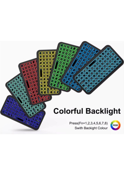 Mini Klavye Smarttv Işıklı Bluetooth Kablosuz Televizyon Ps3 Dizüstü Tabletler ve Telefonlar Için - Lisinya indirimleri