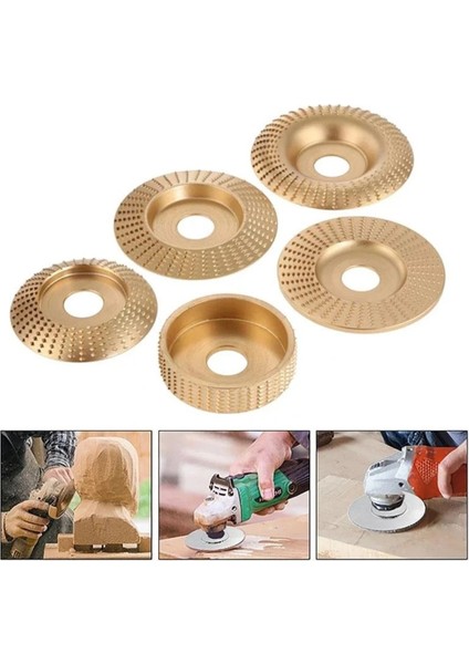 5'li Ahşap Törpü ve Taşlama Disk Seti, Ağaç Işleme Araçları