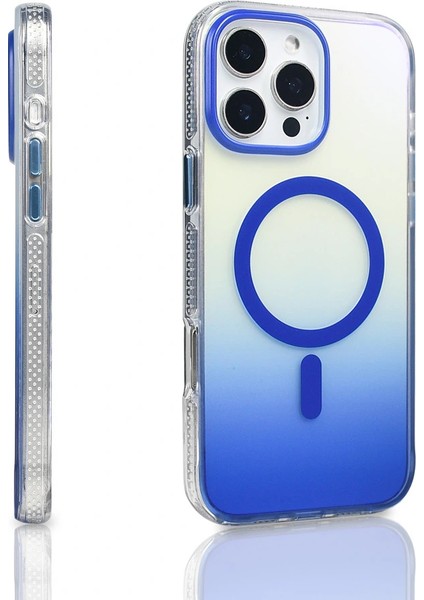 Apple iPhone 16 Pro Max Kılıf M-Safe Şarj Özellikli Transparan Renk Geçişli Redclick Toros Kapak indirimleri