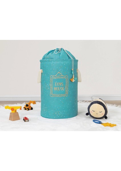 Baby Kullanımı Kolay Desenli Taşınabilir Torbalı Yuvarlak Sepet(Yeşil) 04270 ( Lisinya ) fiyatları