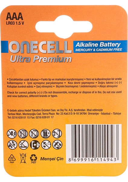 Ultra Premium Alkalin Aaa Boy Pil 4lü (4 Adet) modelleri