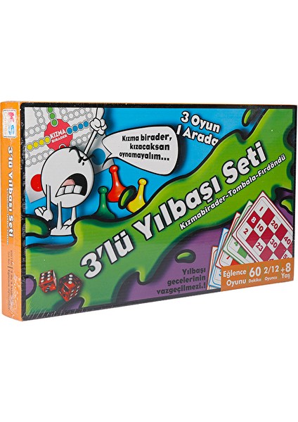 Yılbaşı Seti 3 Lü Kızma Birader Tombala Fırdöndü (3 Adet)