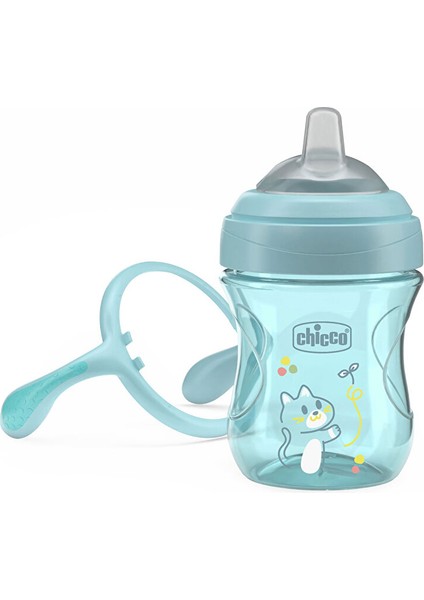 Yumuşak Uçlu Alıştırma Bardağı 4+ Ay 200 ml Erkek (4 Adet)