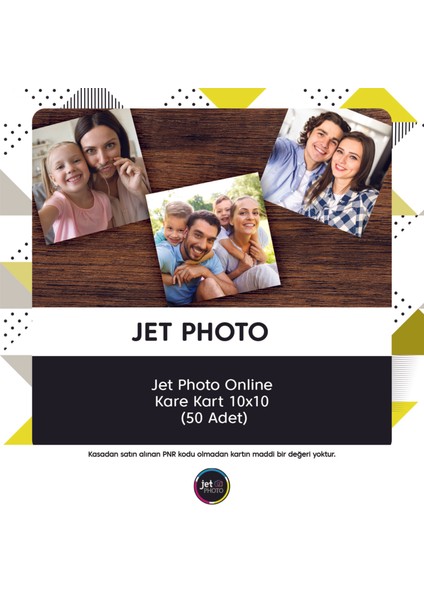 Jet Photo Onlıne Kare Kart 10X10 (50 Adet)