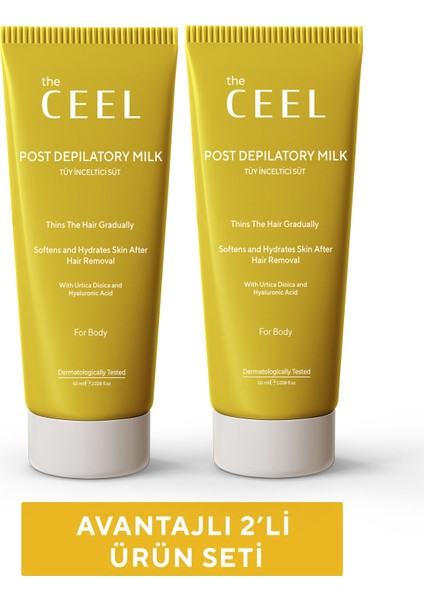 2/'li Tüy Azaltıcı ve Nemlendirici Süt Isırgan Otu & Hyaluronik Asit Özlü 60 ml