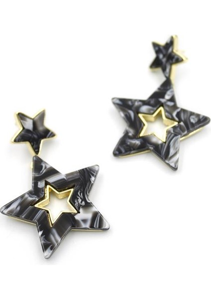 Yıldız Küpe - Siyah