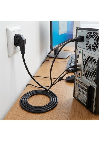 Power Kablosu 1.5 Metre Siyah - 220-500W Destekli Masaüstü Bilgisayar, Monitör ve Yazıcı Uyumlu Pc Güç Kablosu modelleri