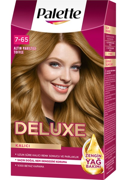 Deluxe Saç Boyası Altın Parıltı Toffee 7-65 115 ml