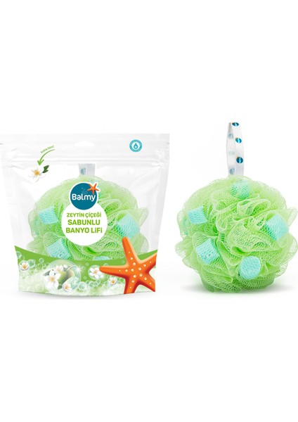 Balmy Zeytin Çiçeği Sabunlu Banyo Lifi