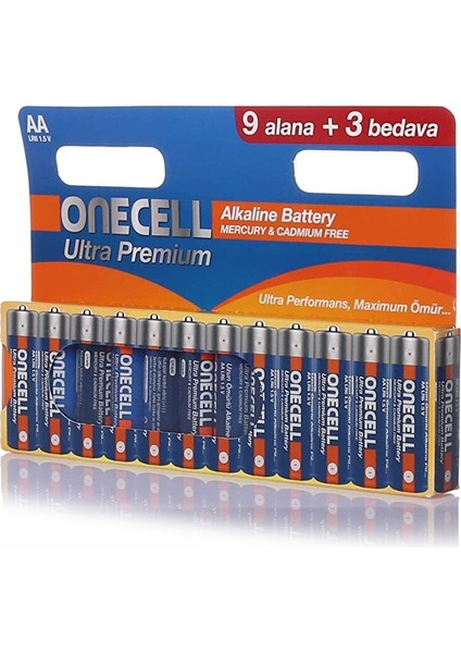 Ultra Premium Alkalin Aa Boy Pil 9+3 (4 Adet) modelleri