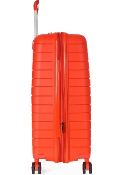 Ultra Hafif Polipropilen Körüklü Ekstra Hacim Orta+Makyaj 2 Li Valiz Seti