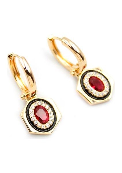 Taşlı Küpe - Pembe fiyatları