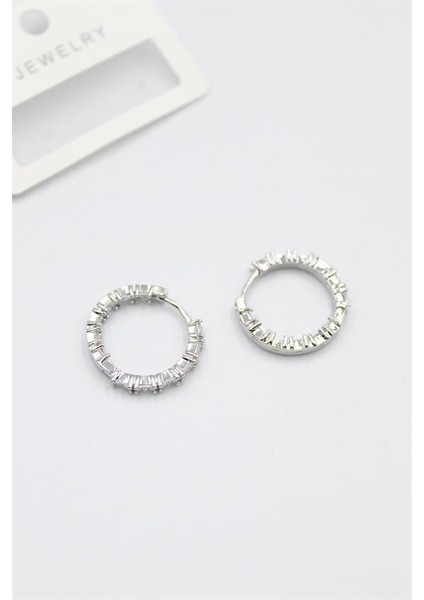 Baget Taşlı Küpe - Beyaz fiyatları