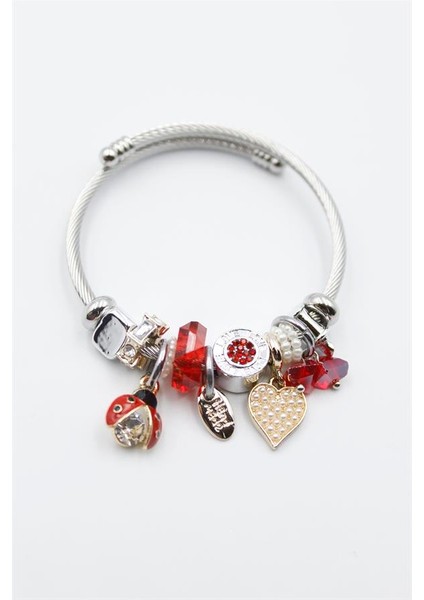 Uğur Böceği Charmlı Bilezik - Kırmızı fiyatları