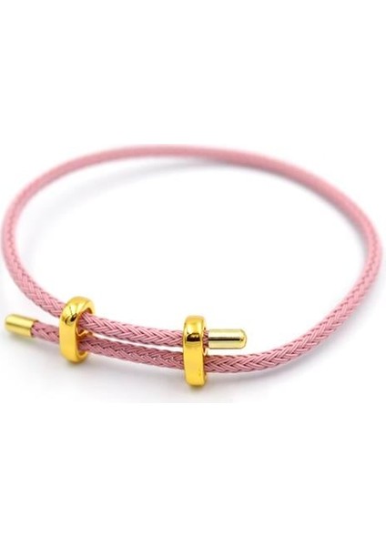 Hasır Bileklik - Pembe